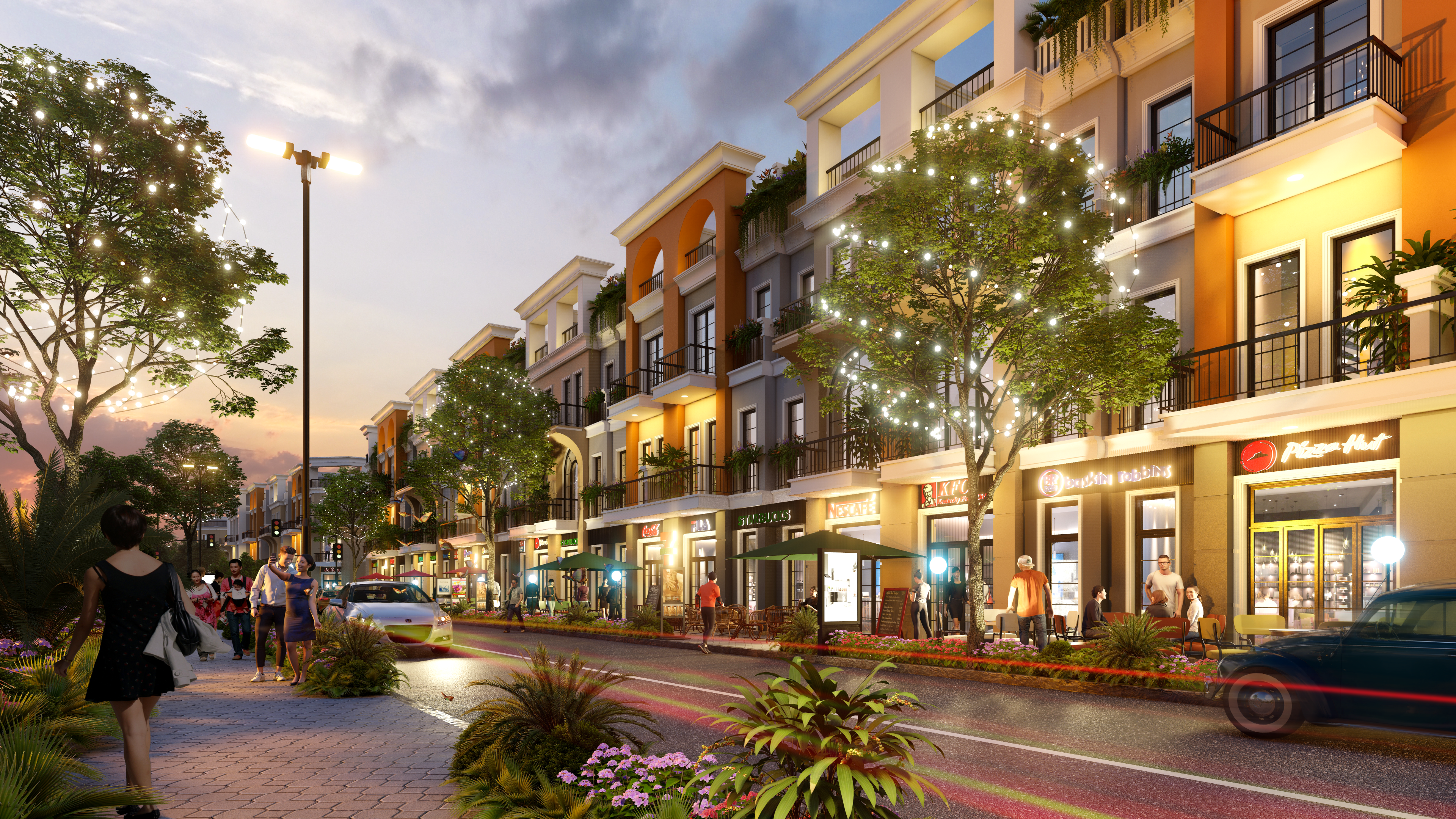 Sài Gòn Town – Mở rộng lợi thế kinh doanh trên shophouse vỉa hè rộng đến 11m